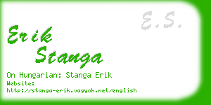 erik stanga business card